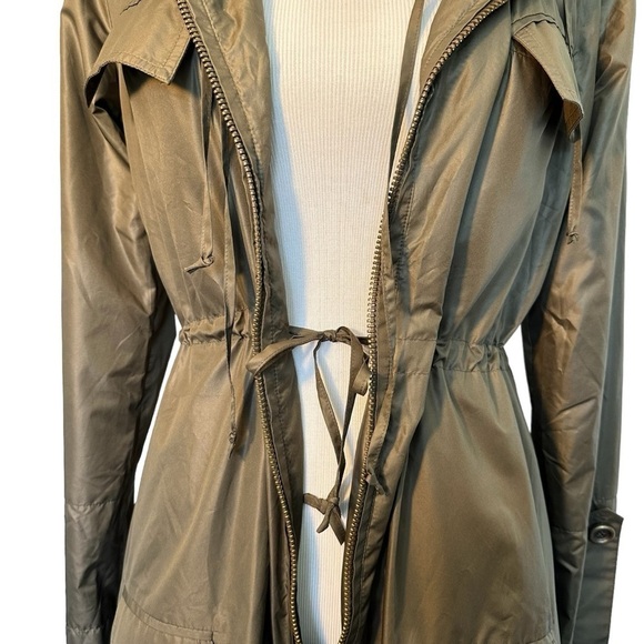 Morphine Generation olive green long windbreaker hooded jacket - Picture 9 of 13